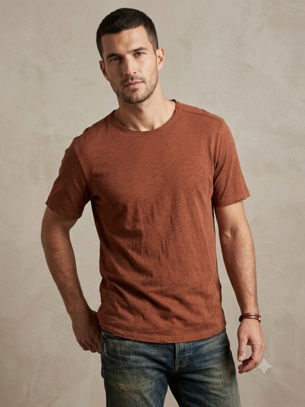 Jack & Jones Organic Cotton Round Neck T-Shirt , Large